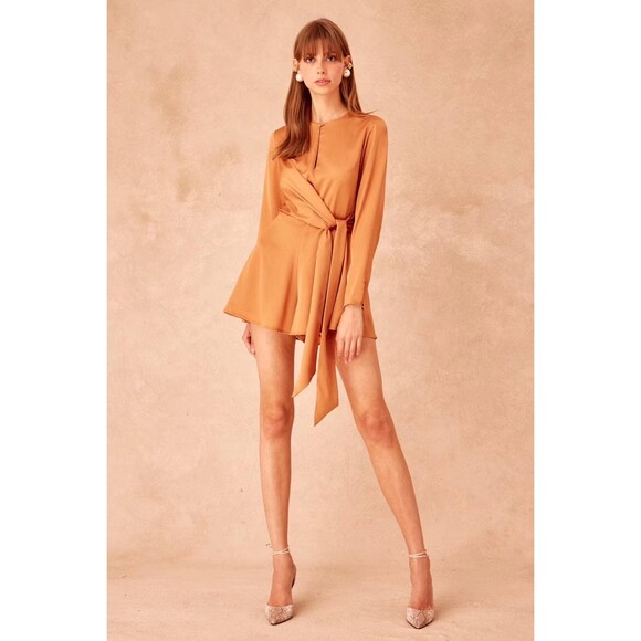 KEEPSAKE the Label Pants - NWT Keepsake The Label Draped Long-Sleeve Playsuit - Size XS